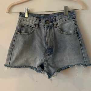 Brandy melville high waisted denim shorts